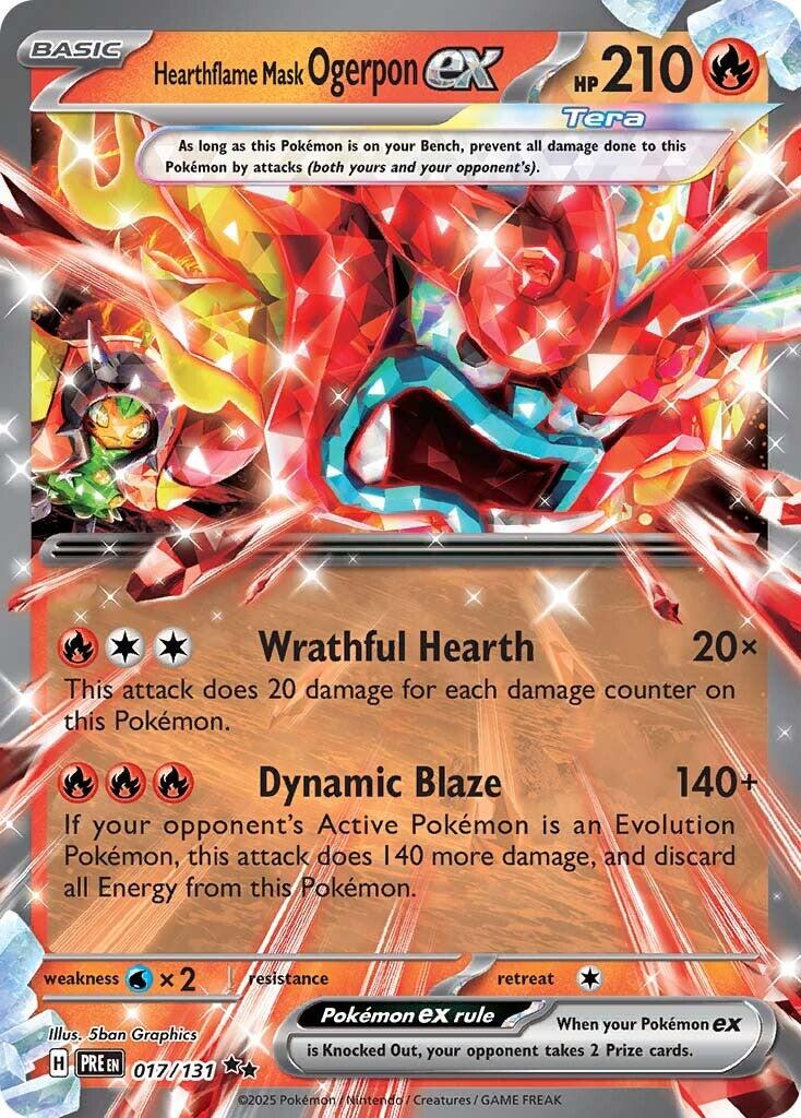 017/131 - Hearthflame Mask Ogerpon EX - Prismatic Evolutions - Pokemon TCG