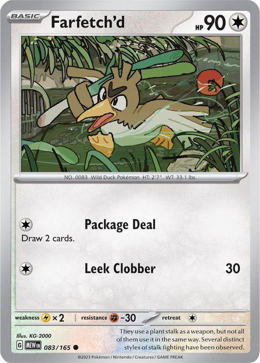 083/165 - Farfetch'd Reverse Holo - 151 - Pokemon TCG