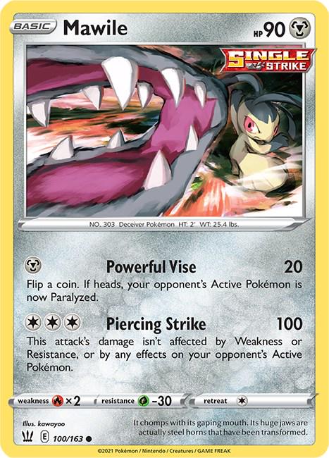 100/163 - Mawile Reverse Holo - Battle Styles - Pokemon TCG