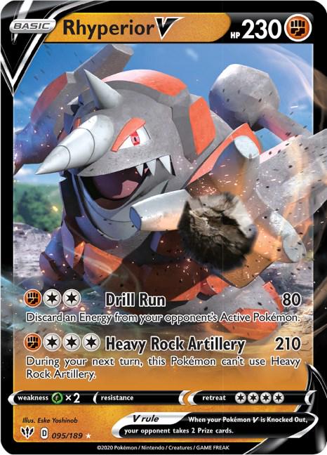 095/189 - Rhyperior V - Darkness Ablaze - Pokemon TCG