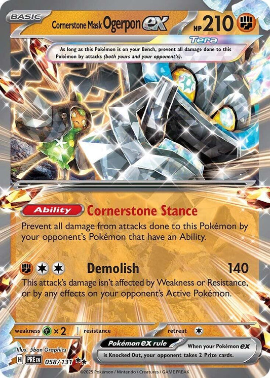058/131 - Cornerstone Mask Ogerpon EX - Prismatic Evolutions - Pokemon TCG