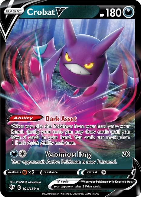 104/189 - Crobat V - Darkness Ablaze - Pokemon TCG