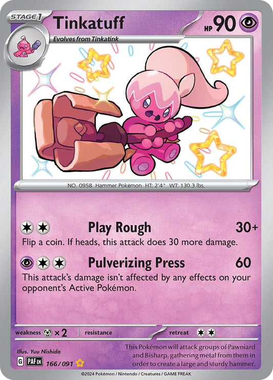 166/091 - Tinkatuff Baby Shiny - Paldean Fates - Pokemon TCG