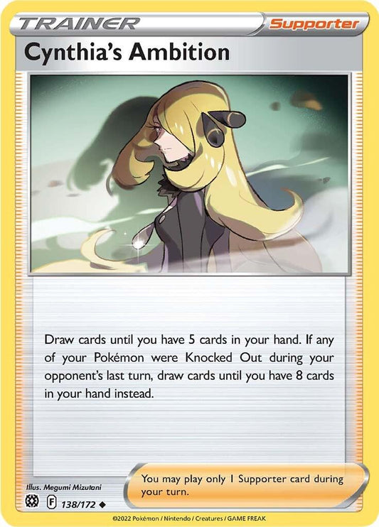 138/172 - Cynthia's Ambition Reverse Holo - Brilliant Stars - Pokemon TCG
