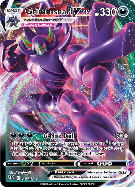 115/189 - Grimmsnarl Vmax - Darkness Ablaze - Pokemon TCG