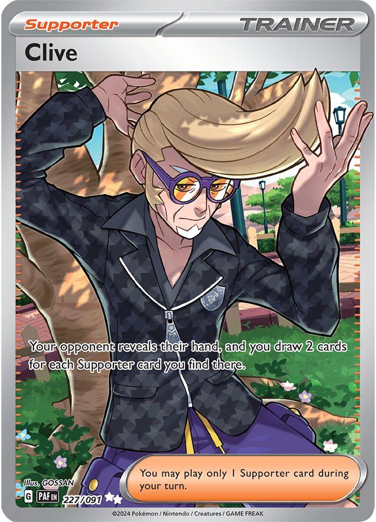227/091 - Clive Trainer - Paldean Fates - Pokemon TCG