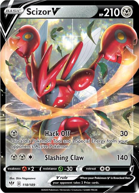 118/189 - Scizor V - Darkness Ablaze - Pokemon TCG