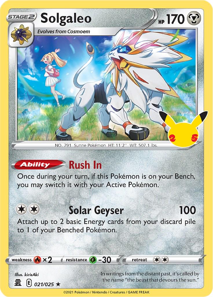 021/025 - Solgaleo - Celebrations Pokemon TCG 25th Anniversary