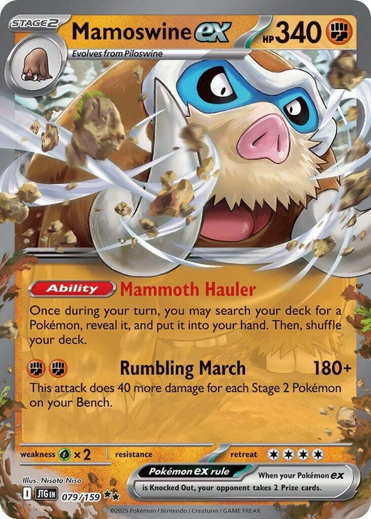 079/159 - Mamoswine Ex - Journey Together - Pokemon TCG