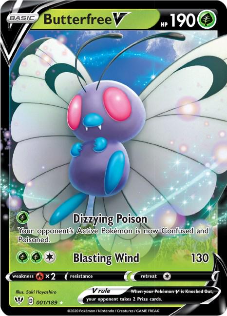 001/189 - Butterfree V - Darkness Ablaze - Pokemon TCG