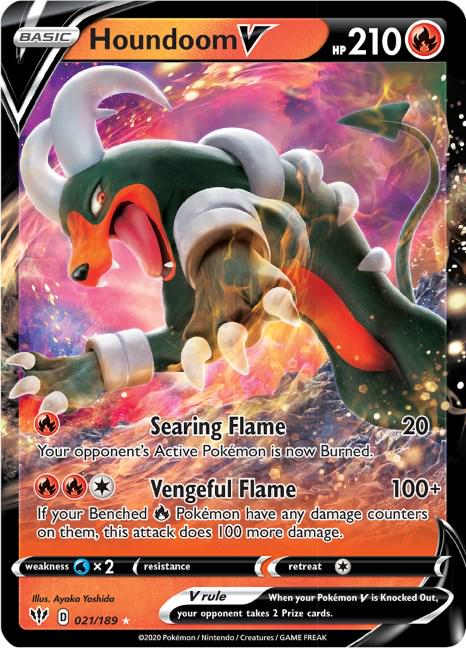 021/189 - Houndoom V - Darkness Ablaze - Pokemon TCG