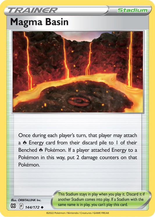 144/172 - Magma Basin Reverse Holo - Brilliant Stars - Pokemon TCG