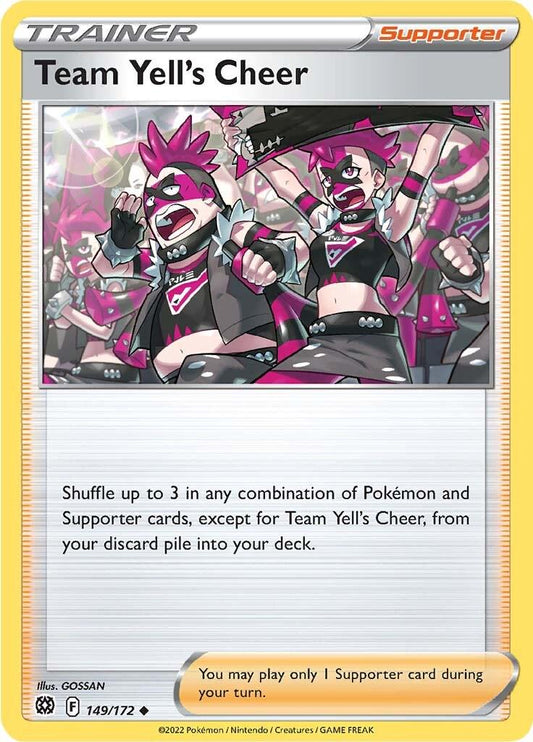 149/172 - Team Yell's Cheer Reverse Holo - Brilliant Stars - Pokemon TCG