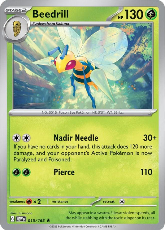 015/165 - Beedrill Reverse Holo - 151 - Pokemon TCG