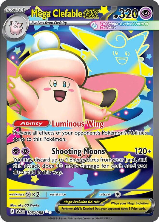 103/088 - Mega Clefable Ex - Perfect Order - Pokemon TCG
