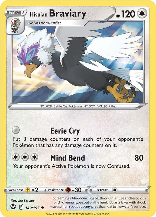 149/195 - Hisuian Braviary Reverse Holo - Silver Tempest - Pokemon TCG