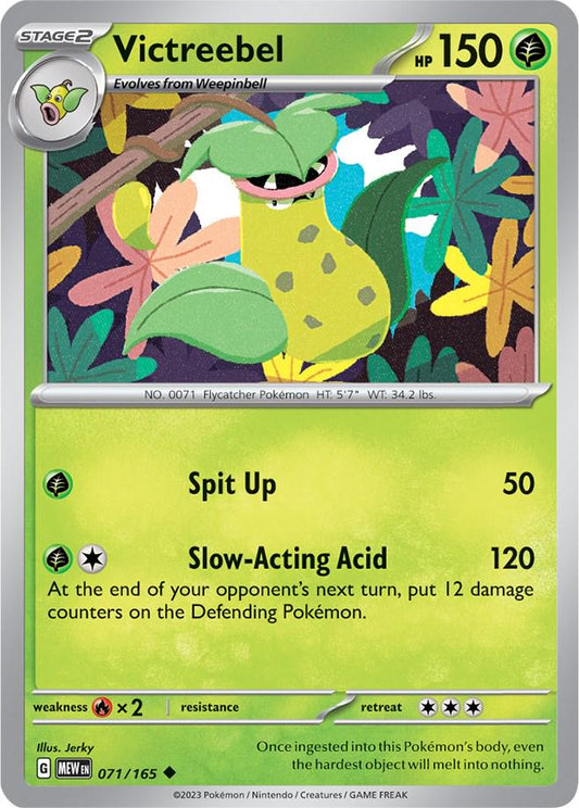 071/165 - Victreebel Reverse Holo - 151 - Pokemon TCG