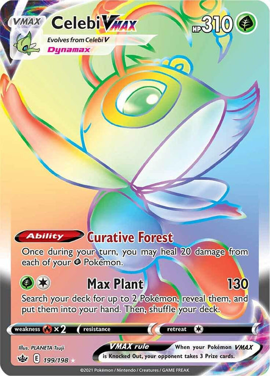 199/198 - Celebi Vmax - Chilling Reign - Pokemon TCG