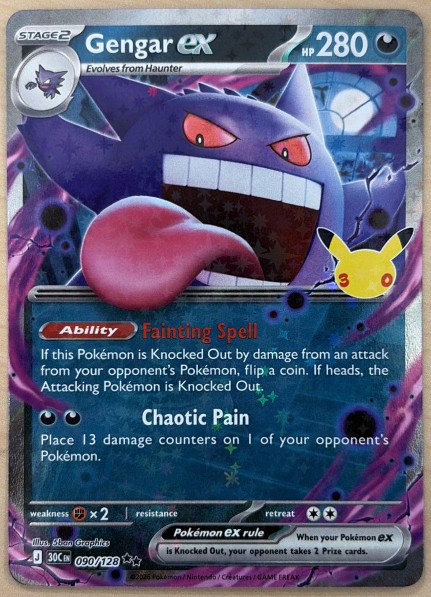 090/128 - Gengar Ex - 30th Celebration - Pokemon TCG