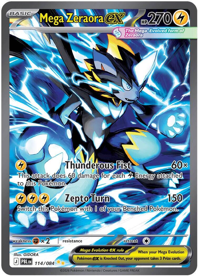 114/084 - Mega Zeraora Ex - Pitch Black - Pokemon TCG