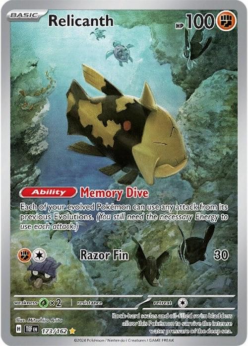 173/162 - Relicanth Illustration Rare - Temporal Forces - Pokemon TCG