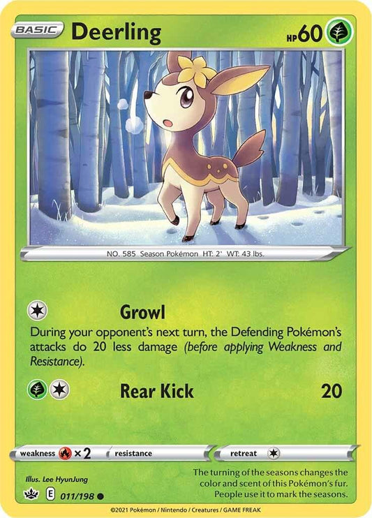 011/198 - Deerling Reverse Holo - Chilling Reign - Pokemon TCG