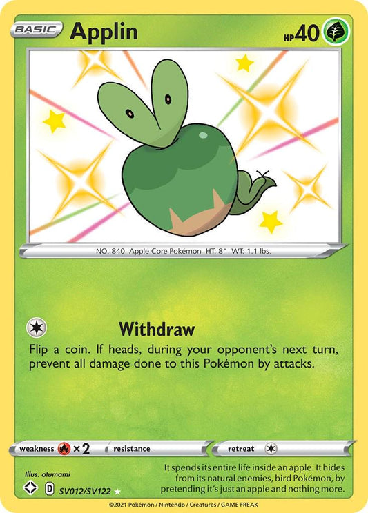 SV012/SV122 - Applin - Shining Fates - Pokemon TCG Baby Shiny