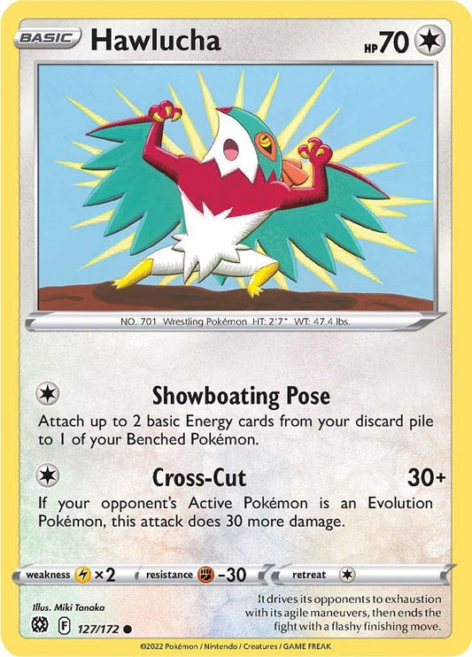 127/172 - Hawlucha Reverse Holo - Brilliant Stars - Pokemon TCG