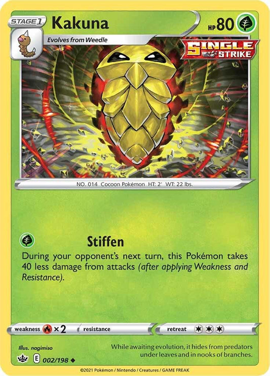 002/198 - Kakuna Reverse Holo - Chilling Reign - Pokemon TCG