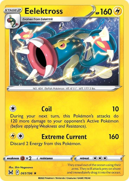 061/196 - Eelektross Reverse Holo - Lost Origin - Pokemon TCG