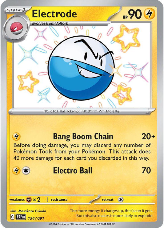 134/091 - Electrode Baby Shiny - Paldean Fates - Pokemon TCG