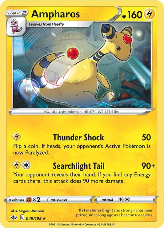 049/198 - Ampharos Reverse Holo - Chilling Reign - Pokemon TCG