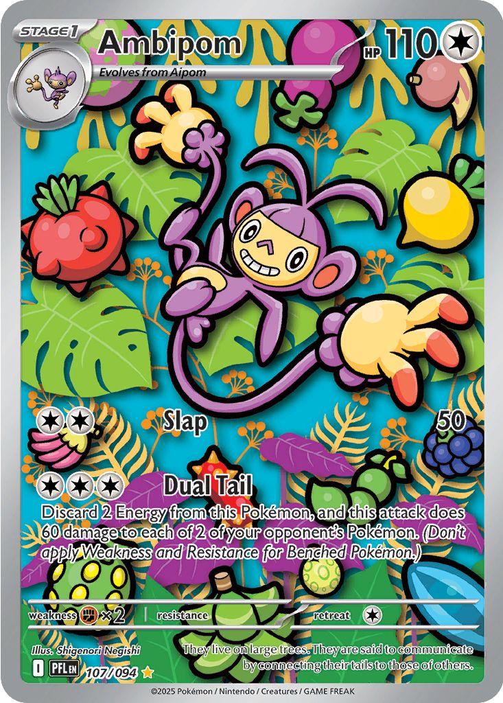 107/094 - Ambipom Illustration Rare - Phantasmal Flames - Pokemon TCG