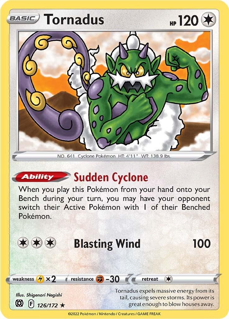 126/172 - Tornadus Reverse Holo - Brilliant Stars - Pokemon TCG