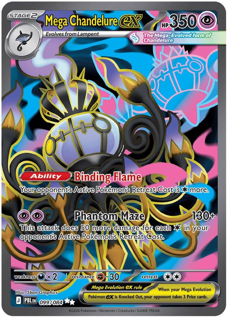 099/084 - Mega Chandelure Ex - Pitch Black - Pokemon TCG