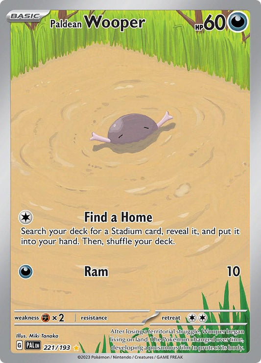 221/193 - Paldean Wooper Illustration Rare - Paldea Evolved - Pokemon TCG