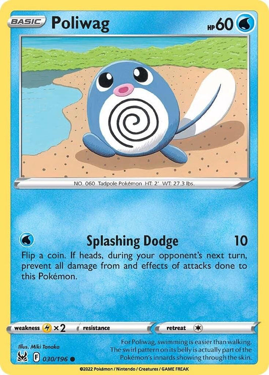 030/196 - Poliwag Reverse Holo - Lost Origin - Pokemon TCG