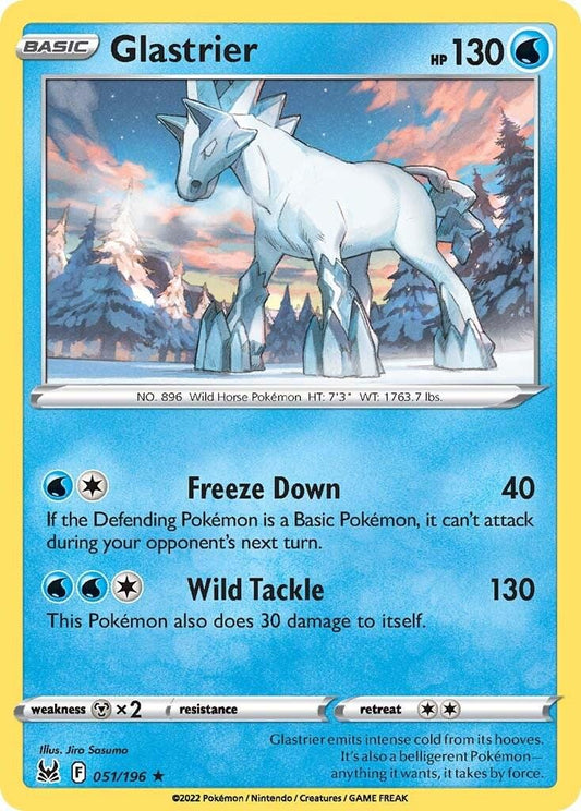 051/196 - Glastrier Reverse Holo - Lost Origin - Pokemon TCG