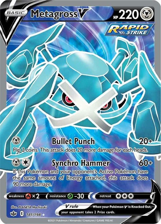 181/198 - Metagross V - Chilling Reign - Pokemon TCG