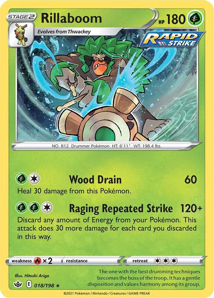 018/198 - Rillaboom Reverse Holo - Chilling Reign - Pokemon TCG