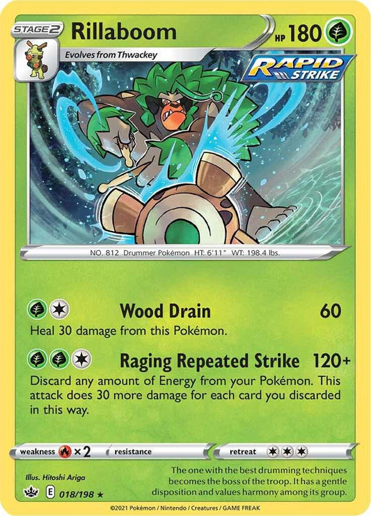 018/198 - Rillaboom Reverse Holo - Chilling Reign - Pokemon TCG