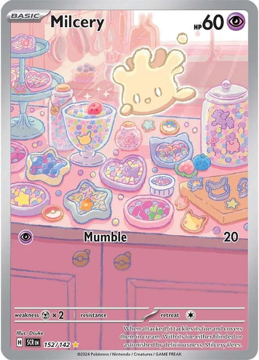 152/142 - Milcery Illustration Rare - Stellar Crown - Pokemon TCG