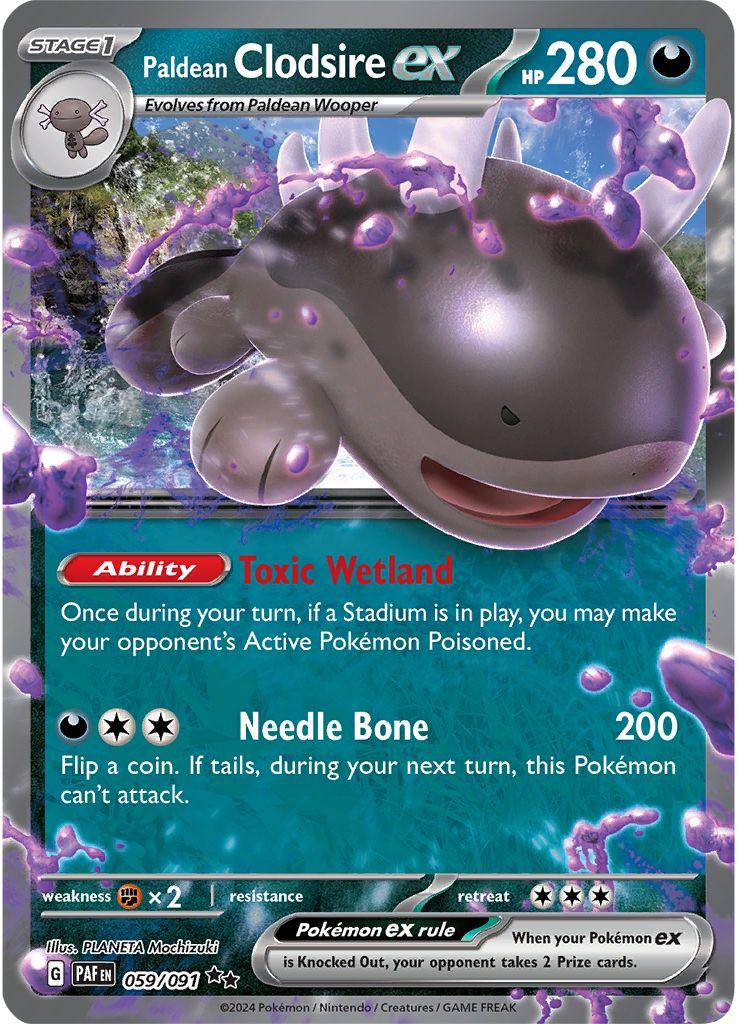 059/091 - Paldean Clodsire EX - Paldean Fates - Pokemon TCG