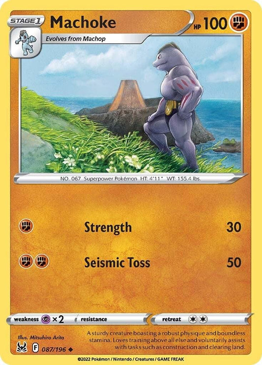 087/196 - Machoke Reverse Holo - Lost Origin - Pokemon TCG