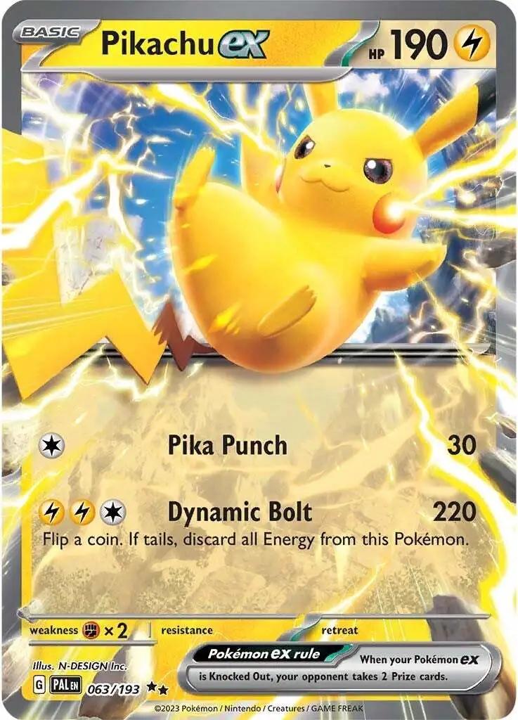 063/193 - Pikachu EX - Paldea Evolved - Pokemon TCG