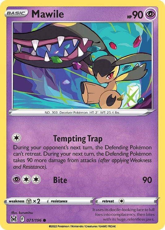 071/196 - Mawile Reverse Holo - Lost Origin - Pokemon TCG