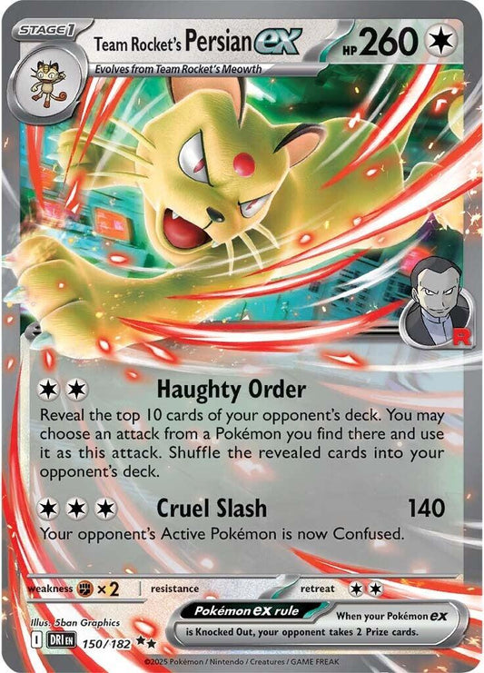 150/182 - Team Rocket's Persian EX - Destined Rivals - Pokemon TCG