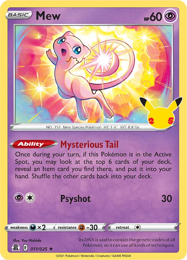 011/025 - Mew - Celebrations Pokemon TCG 25th Anniversary