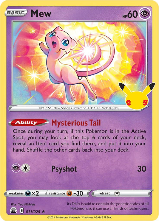 011/025 - Mew - Celebrations Pokemon TCG 25th Anniversary
