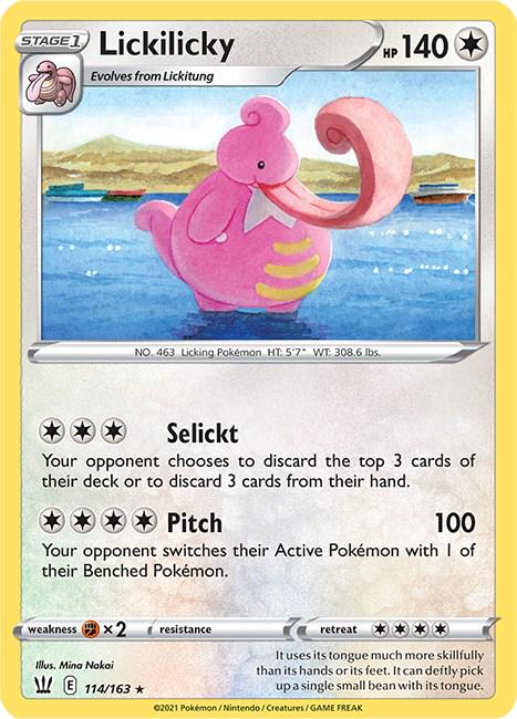 114/163 - Lickilicky Reverse Holo - Battle Styles - Pokemon TCG